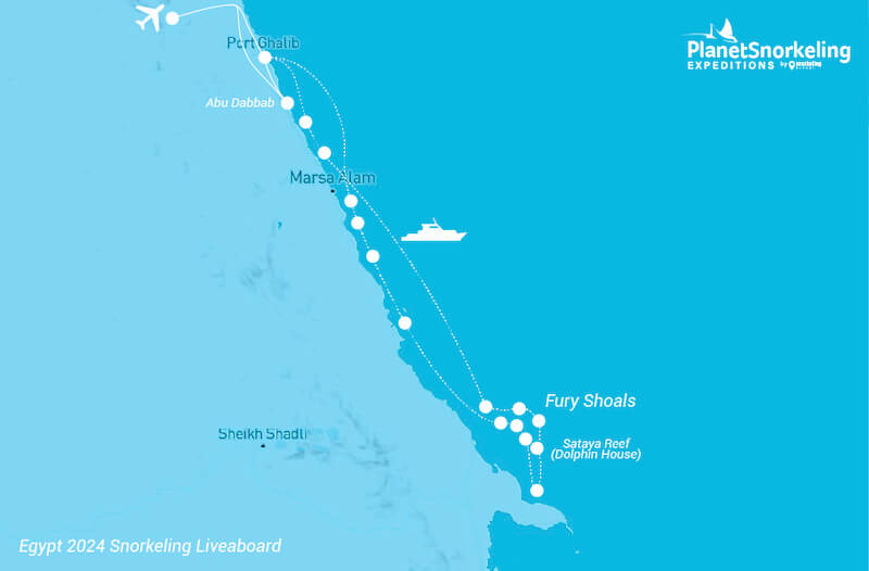 Egypt snorkeling liveaboard itinerary