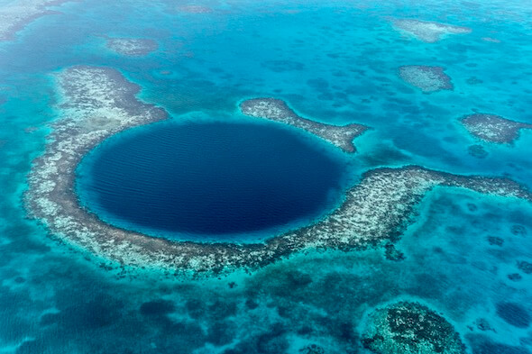 Blue Hole Belize Aerial
