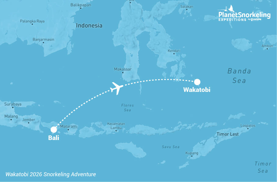 Wakatobi 2026 Itinerary map