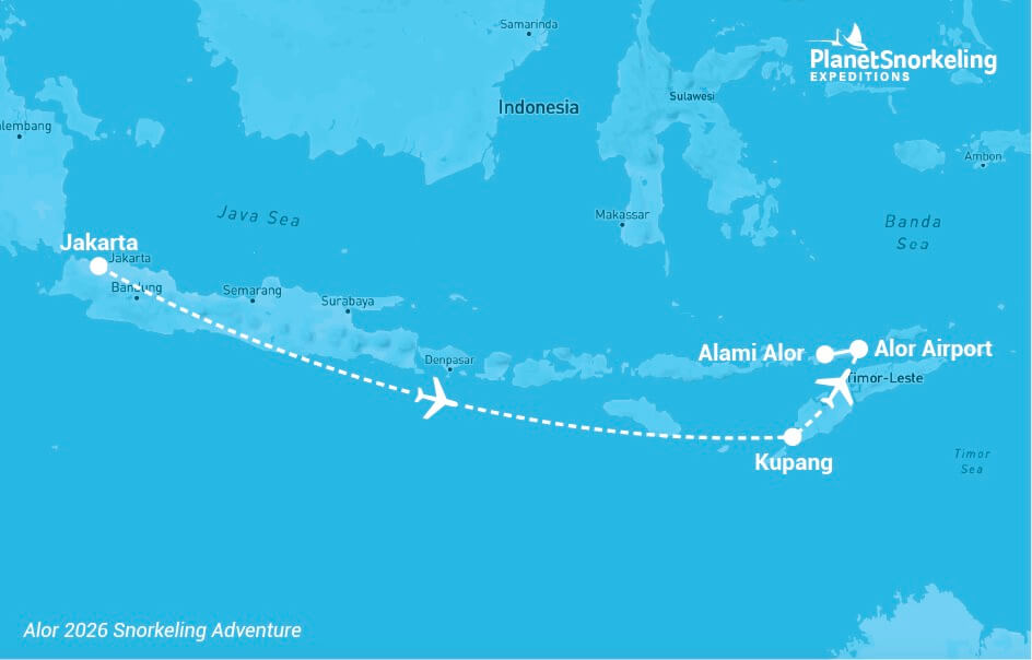 Alami Alor Snorkeling Trip Map